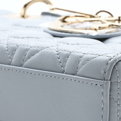 Christian Dior Lambskin Cannage Medium Lady D-Joy Light Blue 10 of 11