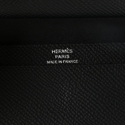 Hermes Epsom Monochrome Bearn Card Holder Wallet Black 6 of 7