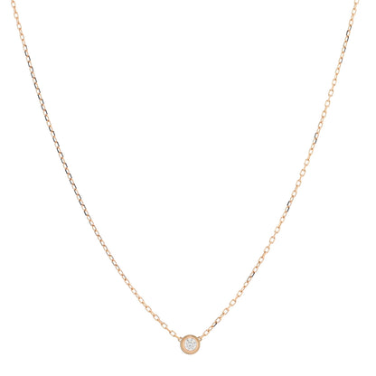 Cartier 18K Pink Gold Diamond SM D'Amour Pendant Necklace 1 of 5