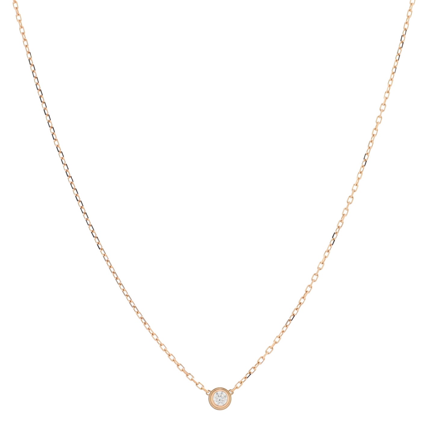 18K Pink Gold Diamond SM D'Amour Pendant Necklace