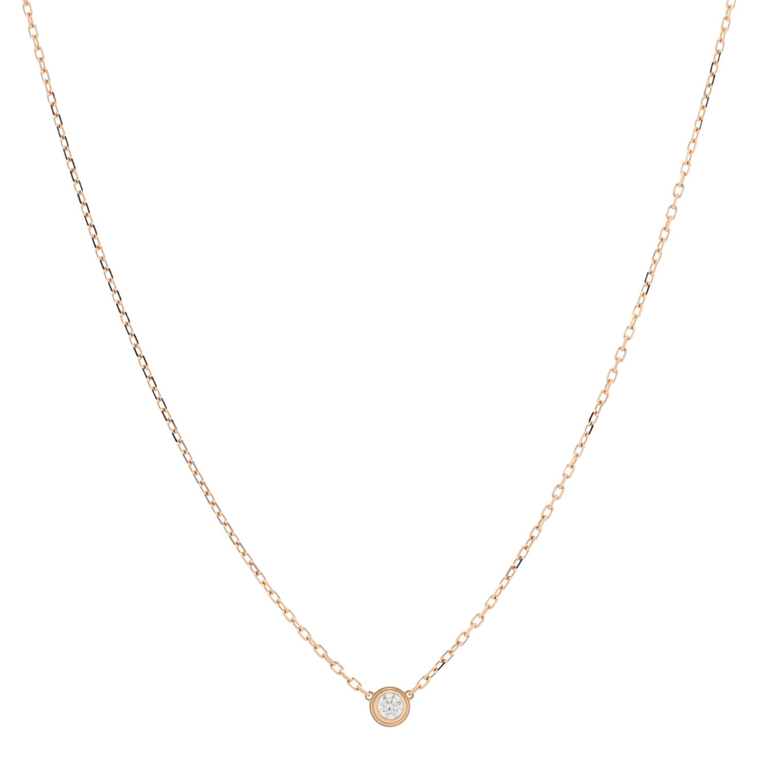 Cartier 18K Pink Gold Diamond SM D'Amour Pendant Necklace 1 of 5