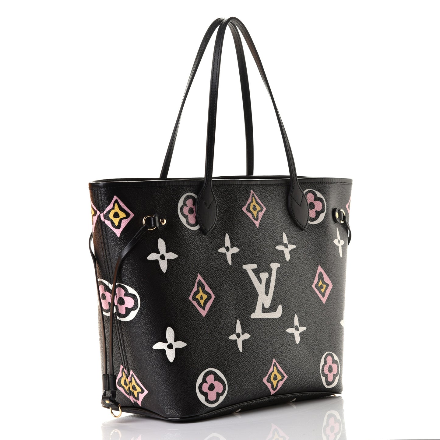 Monogram Giant Wild At Heart Neverfull MM Black