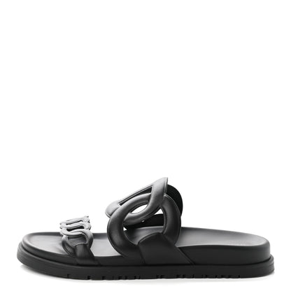 Hermes Nappa Extra Sandals 37 Black 1 of 10