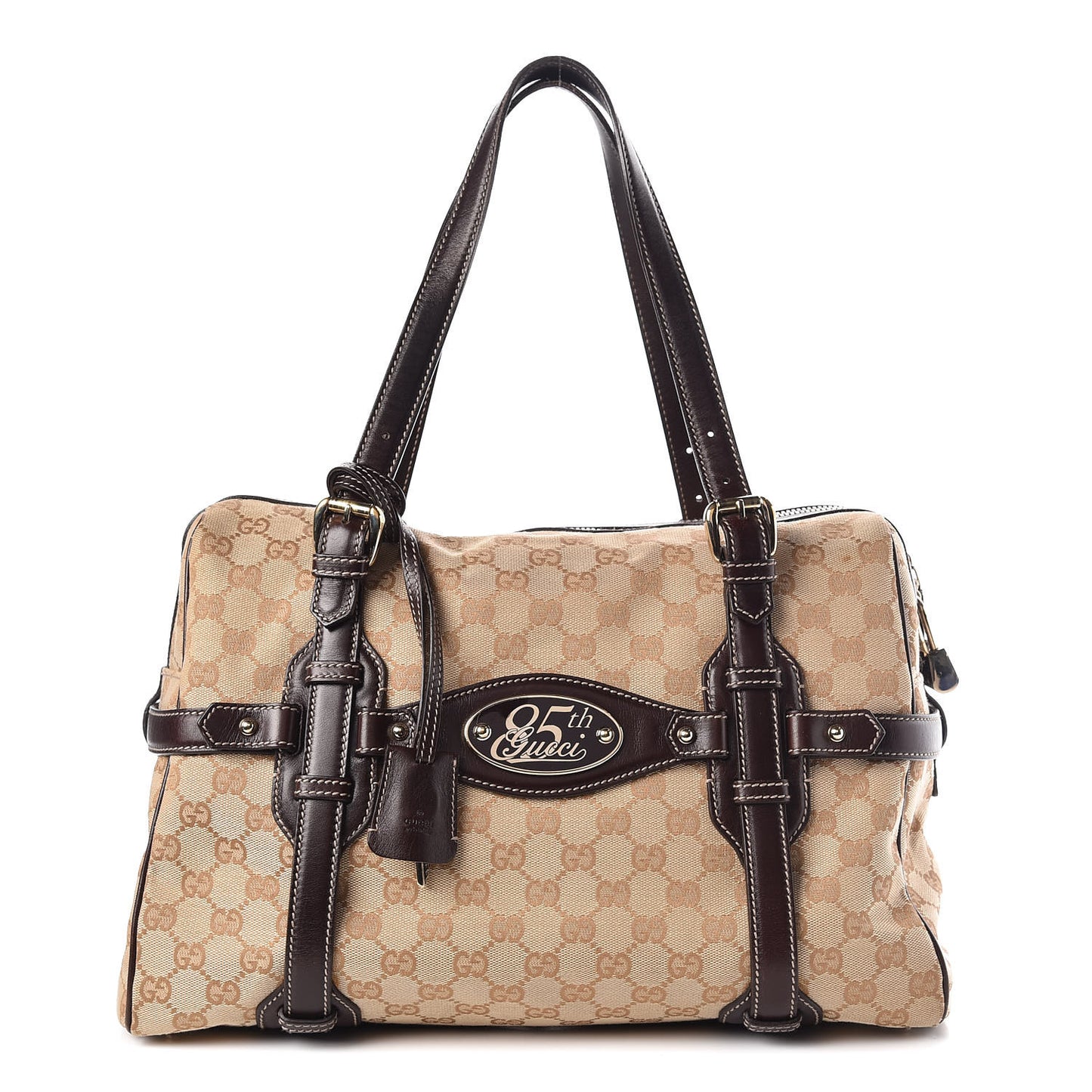 Monogram 85th Anniversary Boston Tote Brown