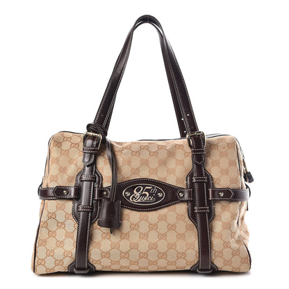 Gucci Monogram 85th Anniversary Boston Tote Brown 1 of 15