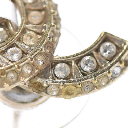 Chanel Crystal Timeless CC Earrings Light Gold 6 of 6