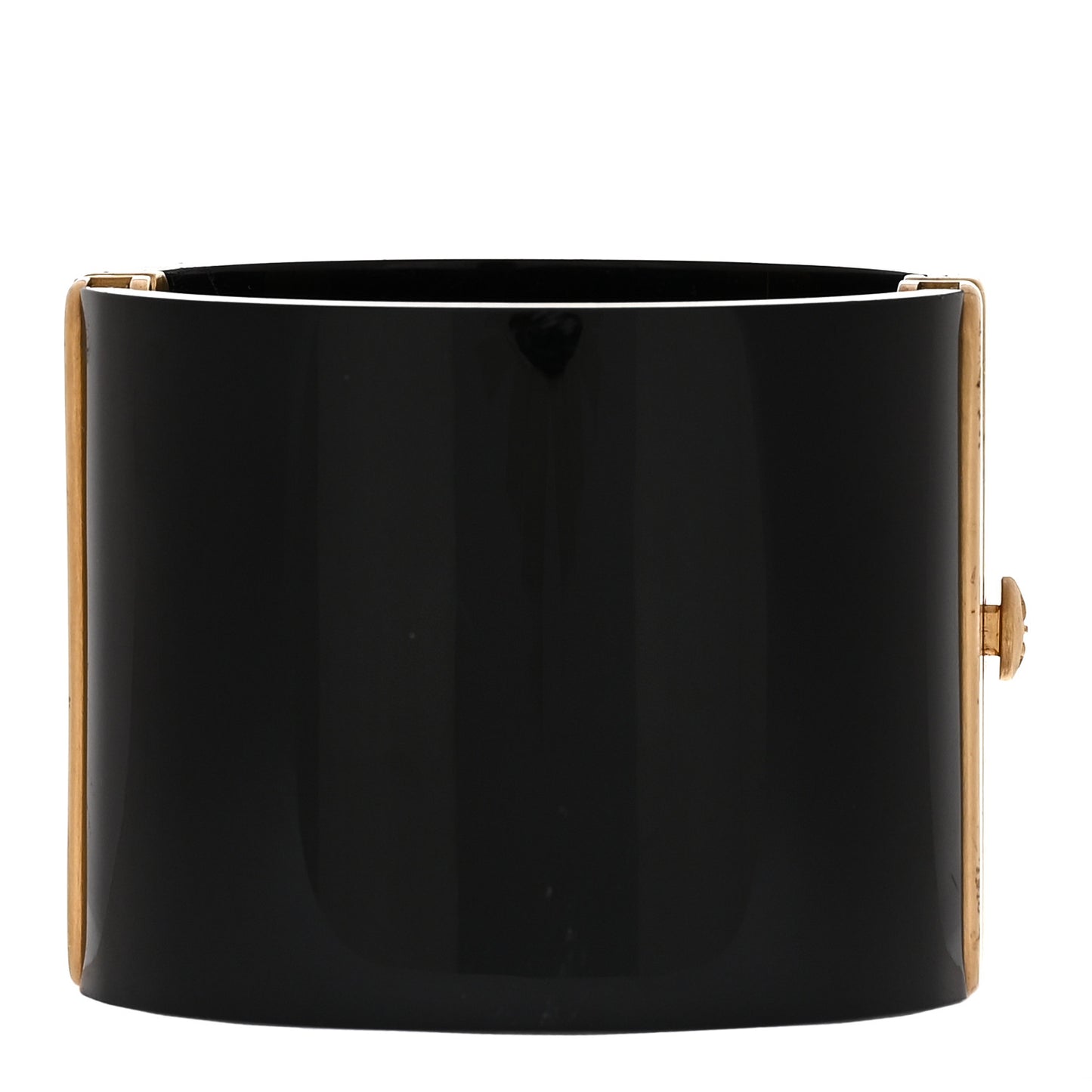 Resin CC Cuff Bracelet Black Gold