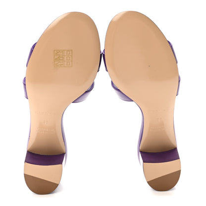Hermes Calfskin Oasis Sandals 36 Violet Majorette 6 of 10