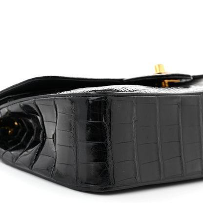 Chanel Alligator Small Double Flap Black 10 of 12