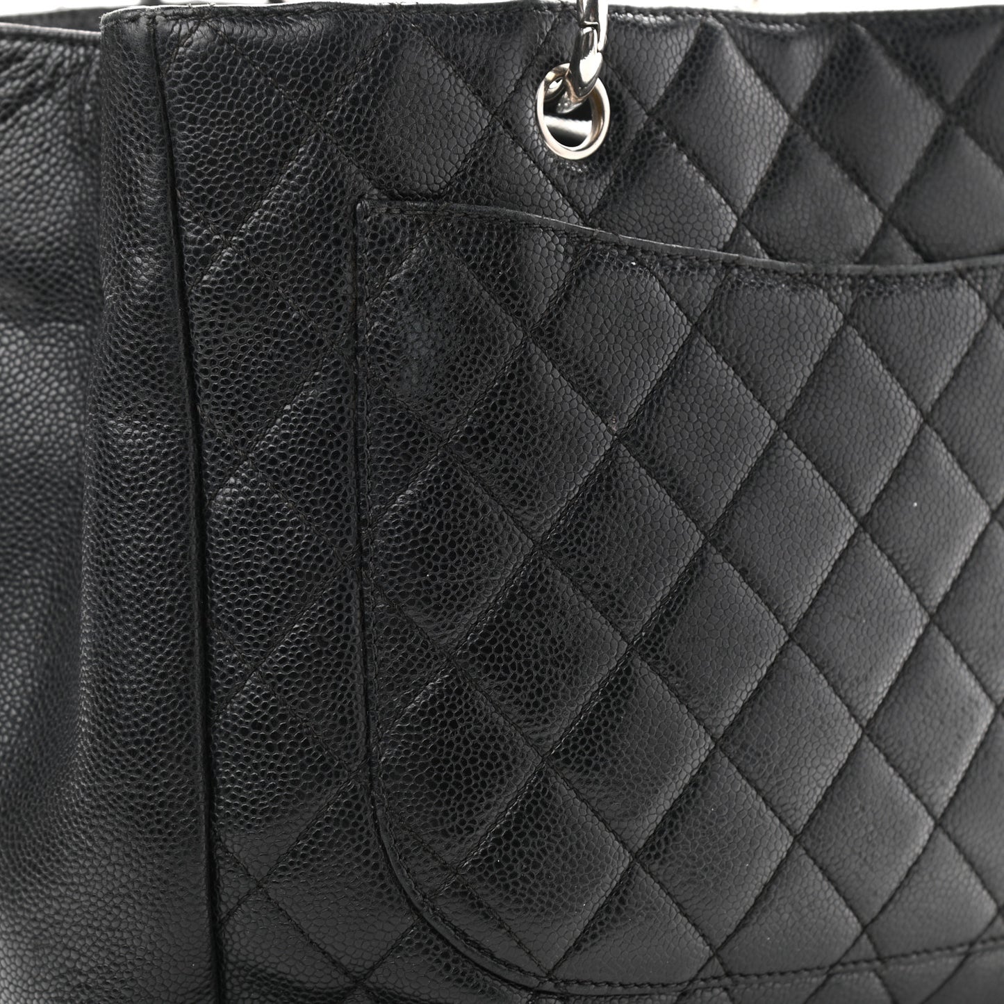 Caviar Quilted Grand Shopping Tote GST Black