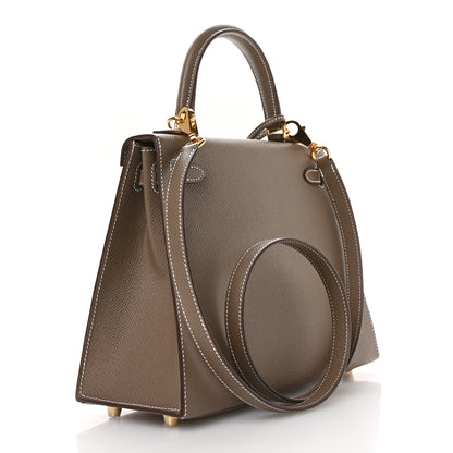 Hermes Epsom Kelly Sellier 25 Etoupe 3 of 11