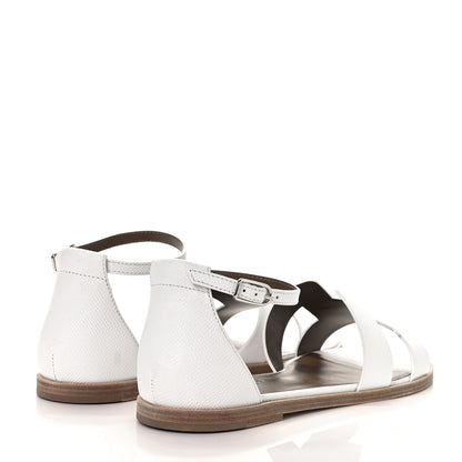Hermes Epsom Santorini Sandals 37.5 White 4 of 9