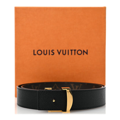 Louis Vuitton Calfskin Monogram 30mm LV Iconic Reversible Belt 80 32 Black 4 of 5