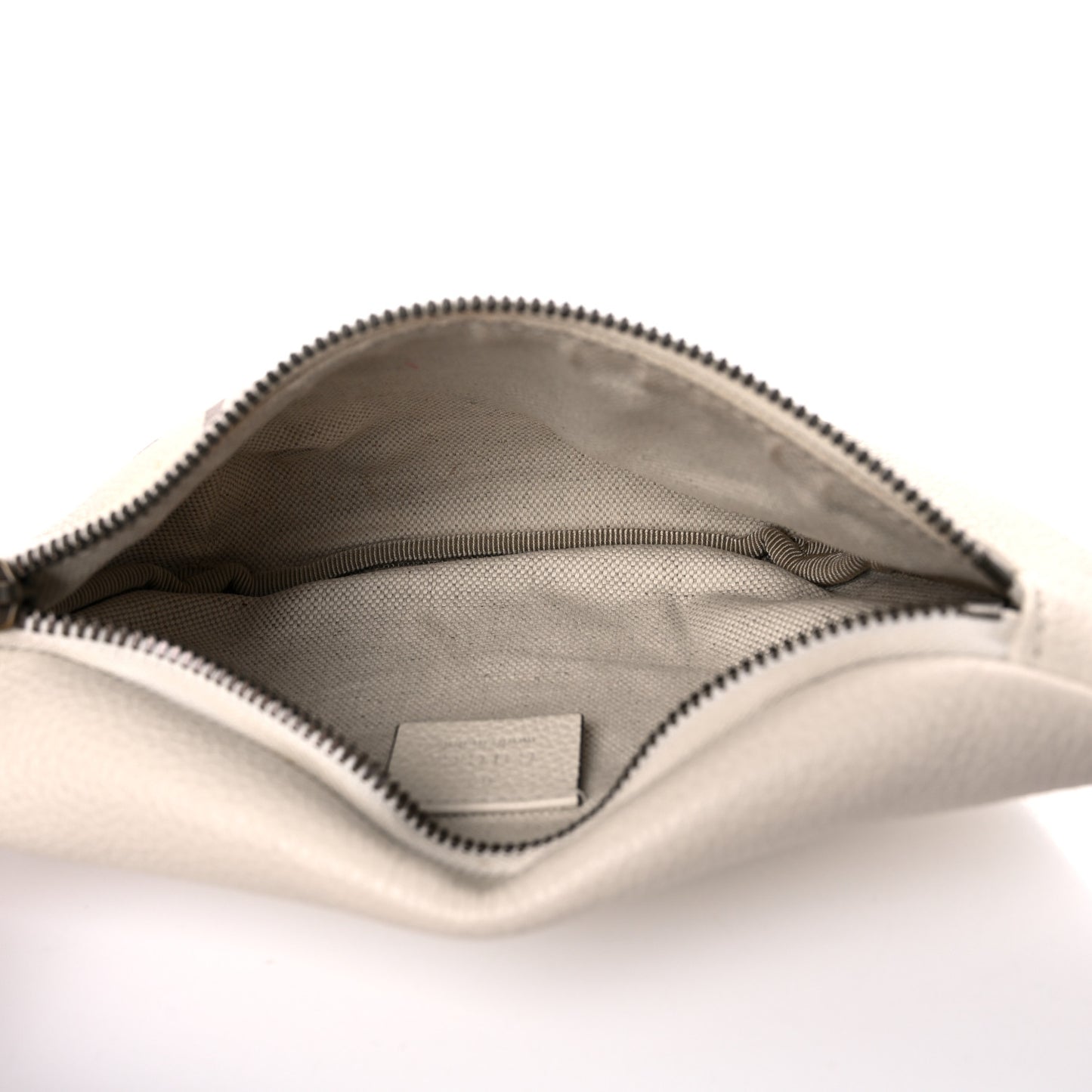 Grained Calfskin Small Logo Belt Bag White