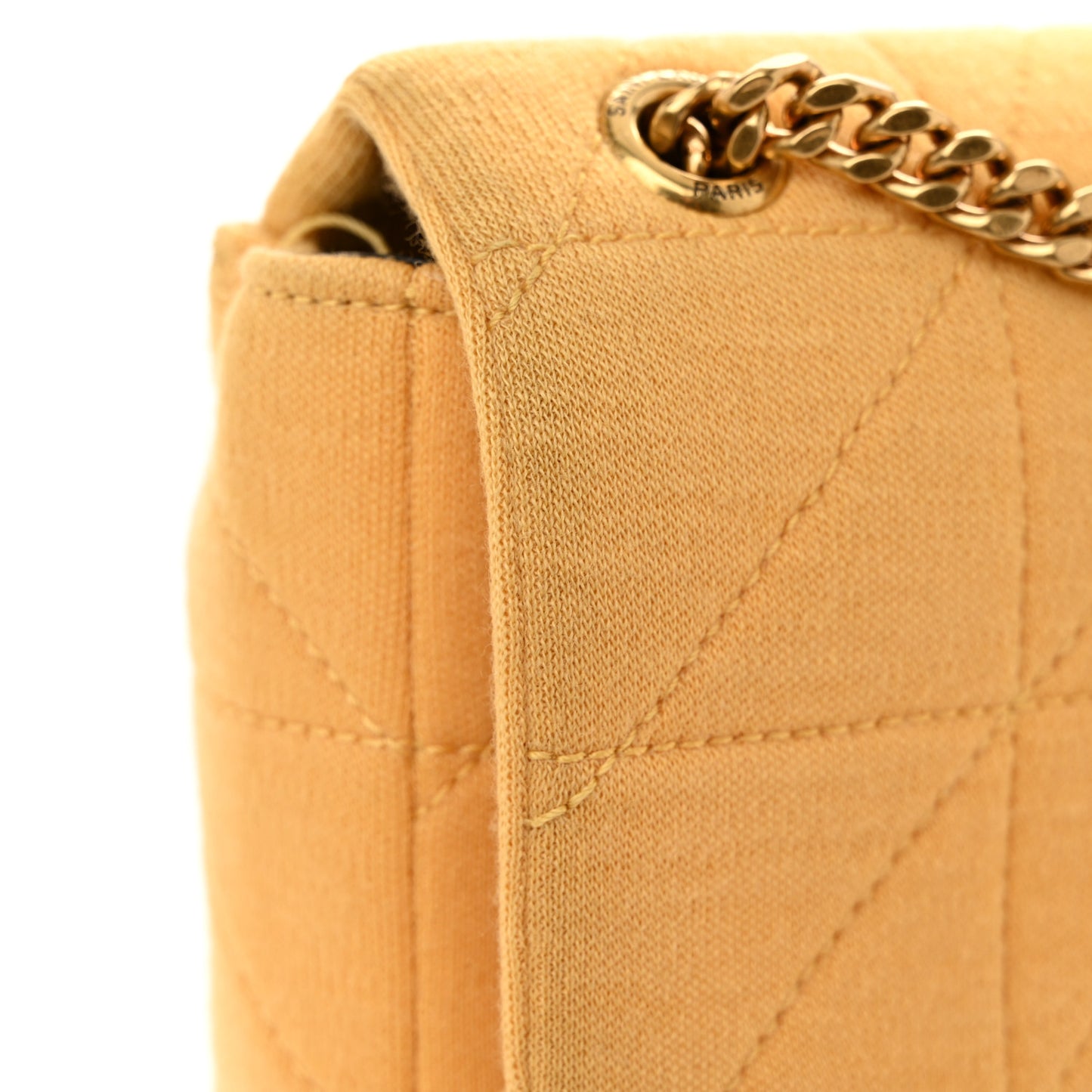 Jersey Wool Patchwork Monogram Mini Jamie Baguette Saffron