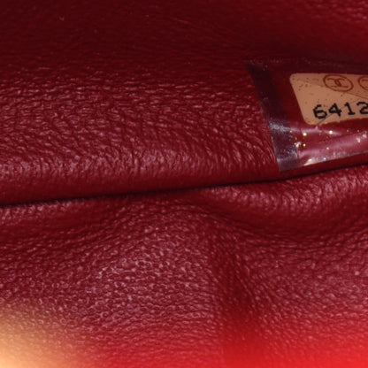 Chanel Perforated Lambskin Kiss Lock Light Beige Red 7 of 12