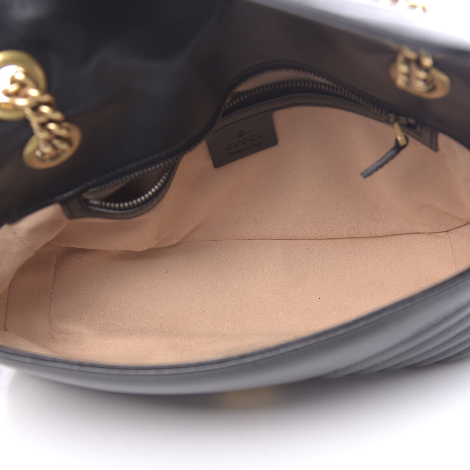 Gucci Calfskin Matelasse Small GG Marmont Shoulder Bag Black 5 of 10