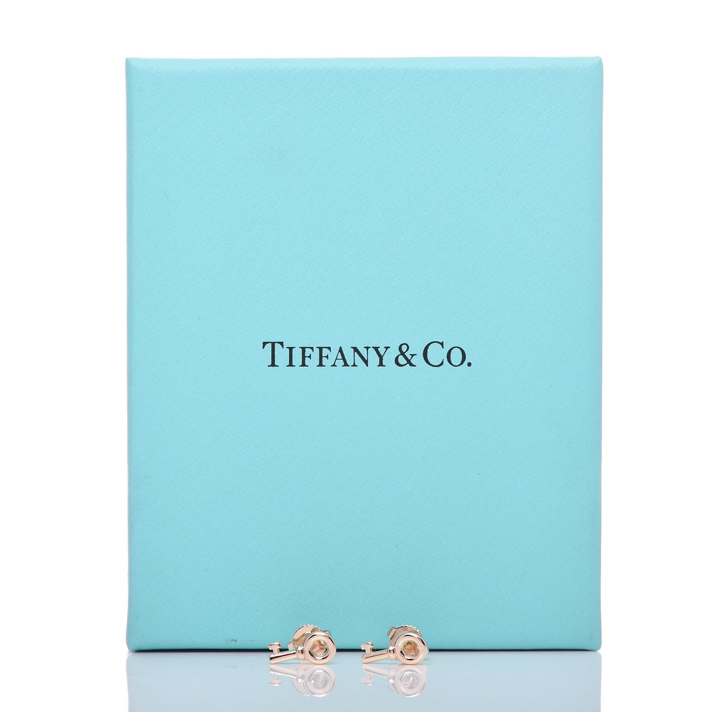 18K Rose Gold Mini Key Earrings