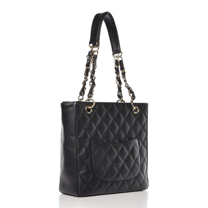 Chanel Caviar Petit Shopping Tote PST Black 3 of 10