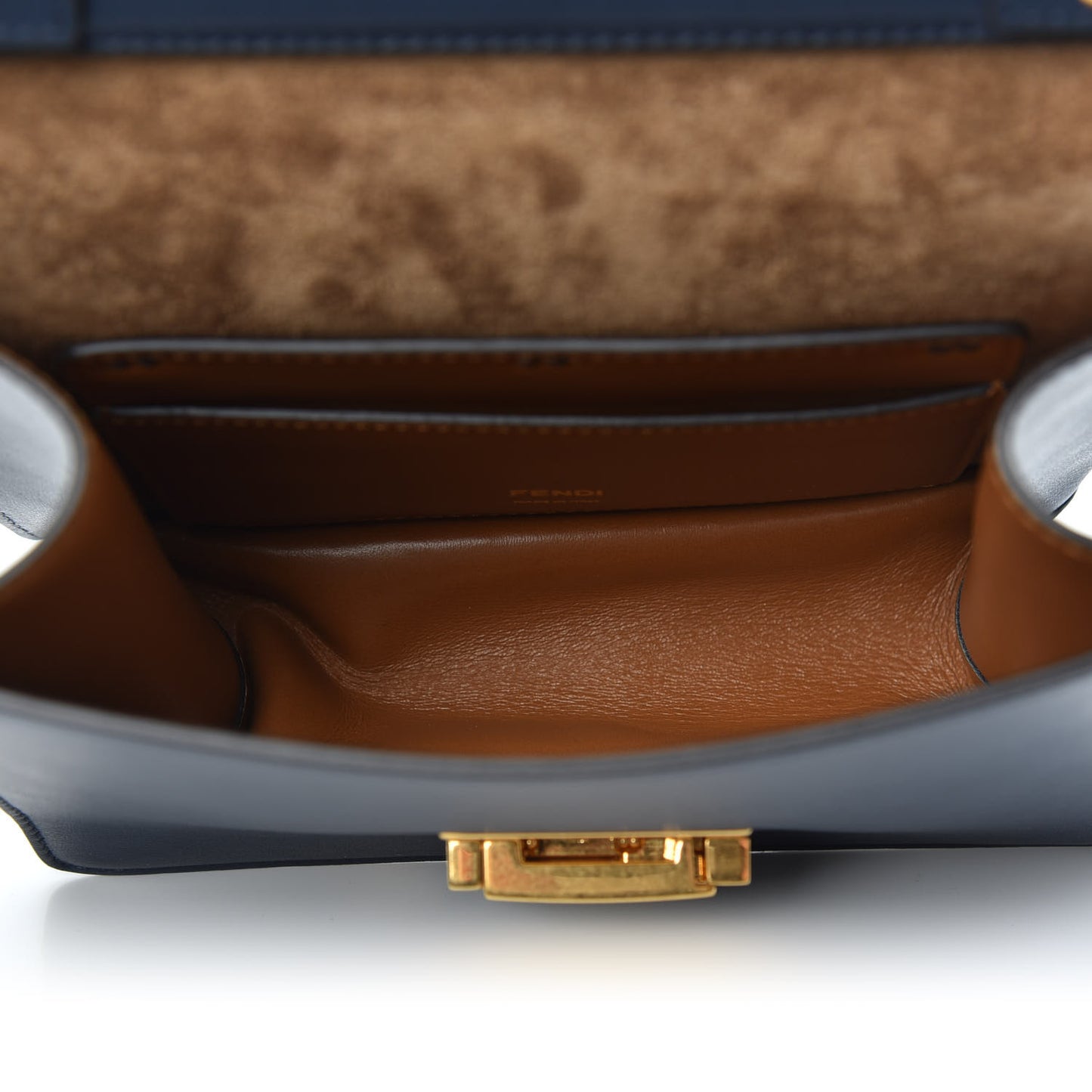 Vitello Grace Matte Small Kan U Shoulder Bag Midnight