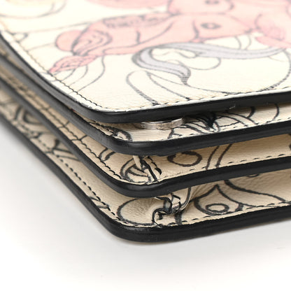 Prada X JAMES JEAN Glace Calfskin Rabbit Print Wallet On Chain Opaline 7 of 10