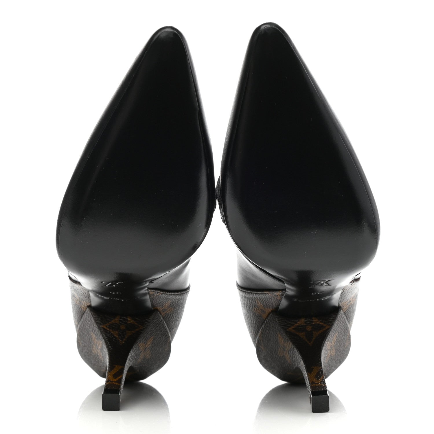 Louis Vuitton Calfskin Monogram Janet Ankle Boots 38 Black 5 of 8