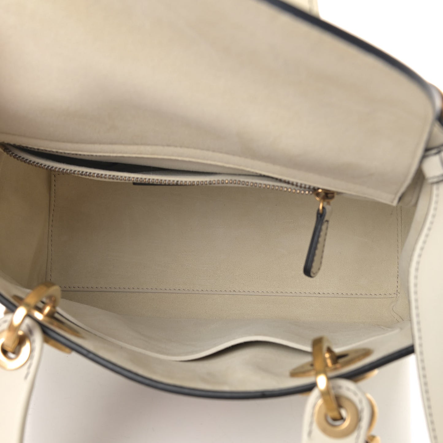 Calfskin Niki De Saint Phalle Medium Supple Lady Dior Off White