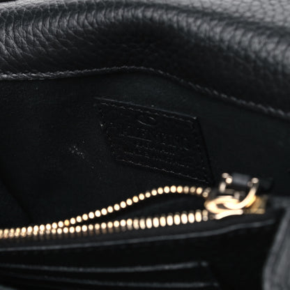 Valentino Garavani Pebbled Calfskin Rockstud Wallet on Chain Black 5 of 5