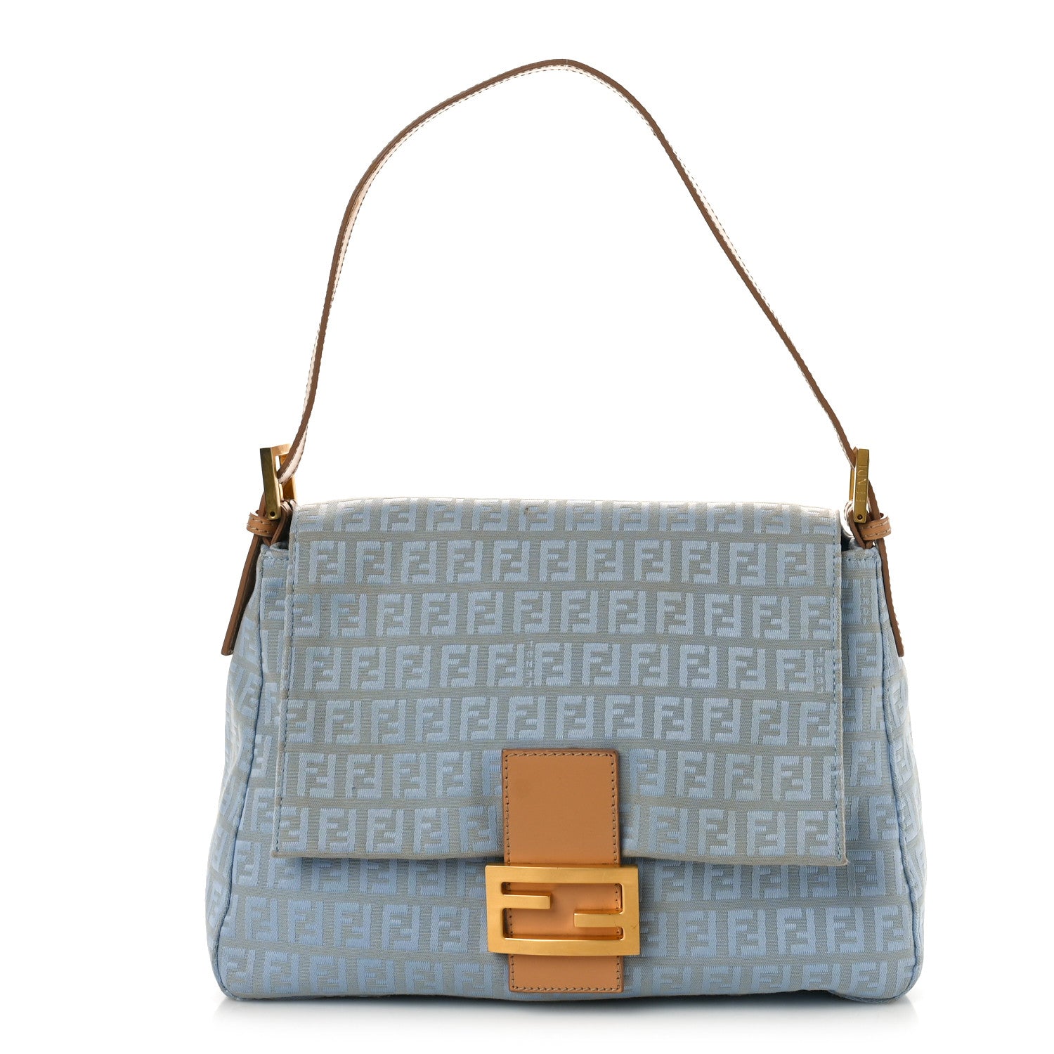 Fendi Zucchino Mama Baguette Blue 1 of 9