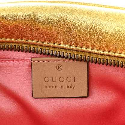 Gucci Metallic Calfskin Matelasse Studded Small Pearly GG Marmont Chain Shoulder Bag Gold 6 of 10
