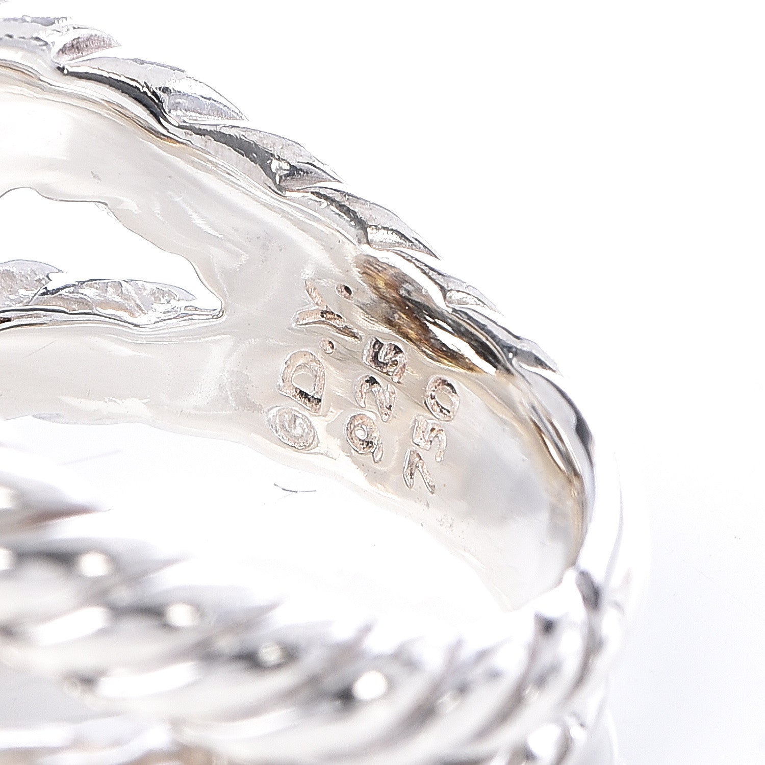 David Yurman Sterling Silver 18K Yellow Gold Diamond Champagne Citrine 14mm Albion Ring 55 7.25 5 of 7