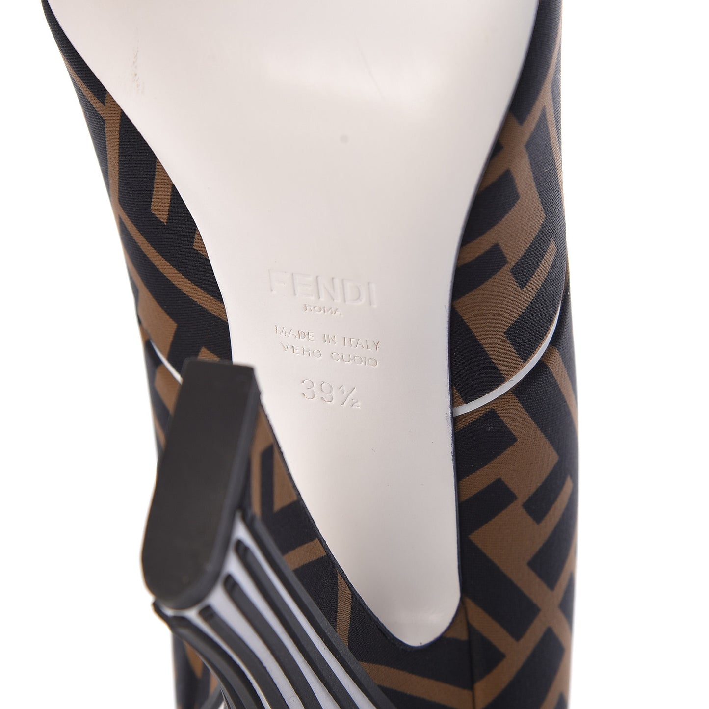 Lycra Film FF FFreedom Decollete Pumps 39.5 Tobacco Moro White