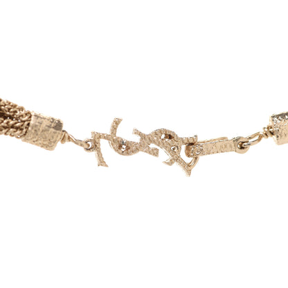 Saint Laurent Lou Lou Twisted Chains Necklace Gold 4 of 5