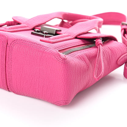 3.1 Phillip Lim 3.1 Textured Calfskin Mini Pashli Satchel Fuchsia 8 of 8