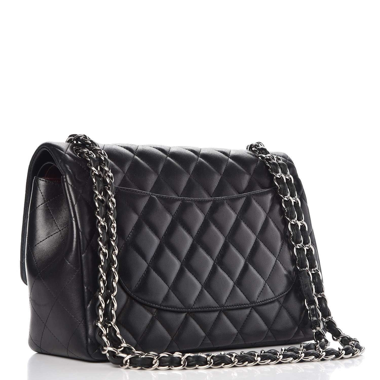 Chanel Lambskin Quilted Jumbo Double Flap Black 3 of 10