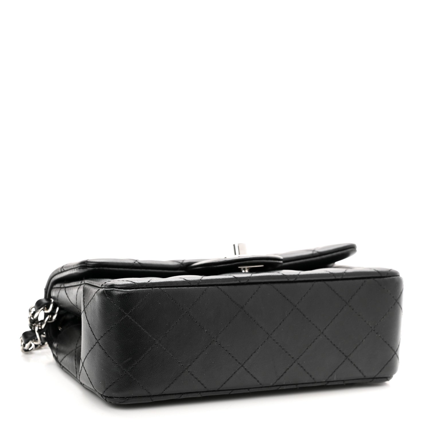 Chanel Lambskin Quilted Mini Rectangular Flap Black 4 of 10