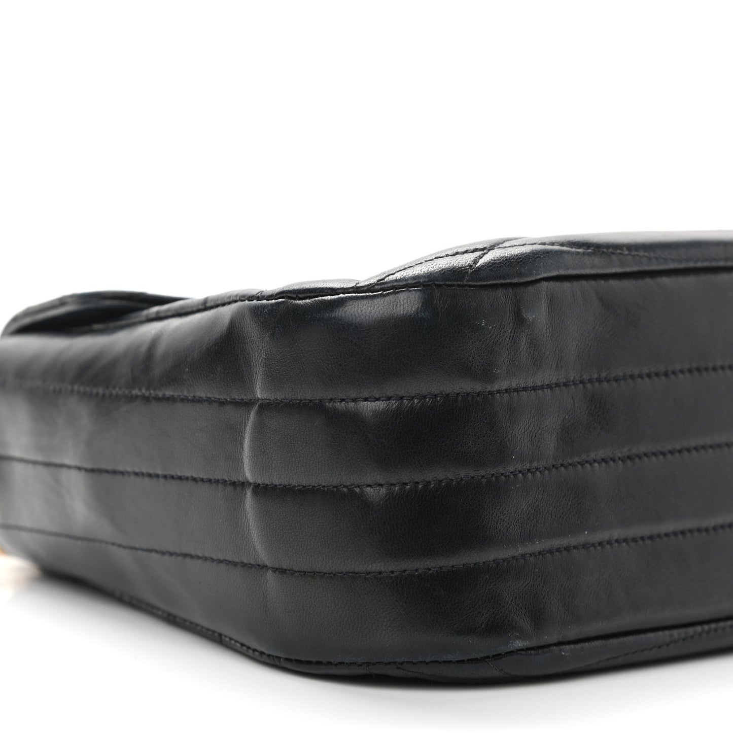 Lambskin Quilted Small Single Flap Black