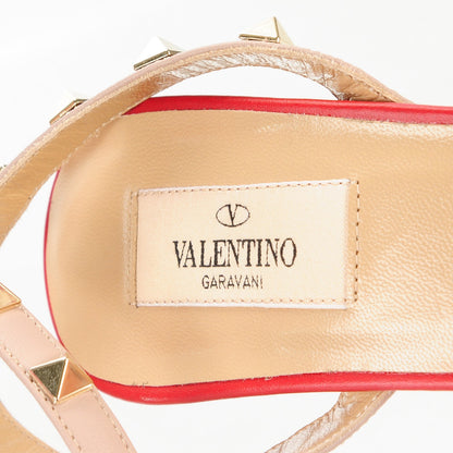 Valentino Garavani Calfskin Rockstud Ankle Strap 85mm Sandals 38.5 Rosso Valentino Poudre 8 of 8