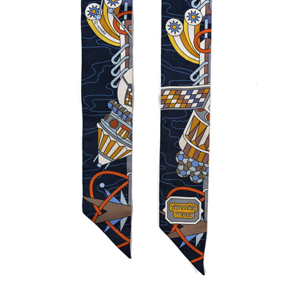 Hermes Silk Odyssey Twilly Marine Gold Ciel 2 of 5