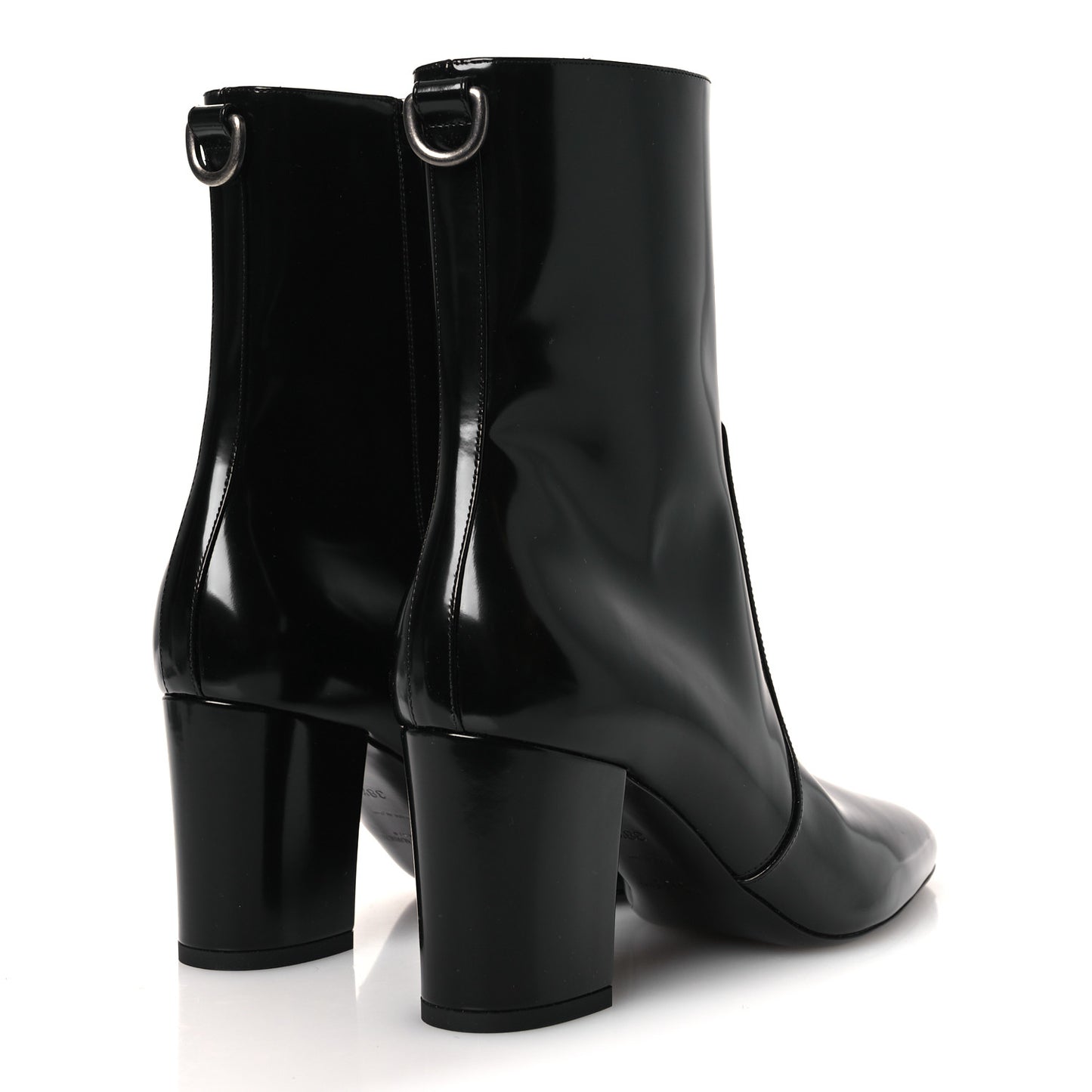 Vitello Marilyn Betty 70 Ankle Zip Boots 38.5 Black