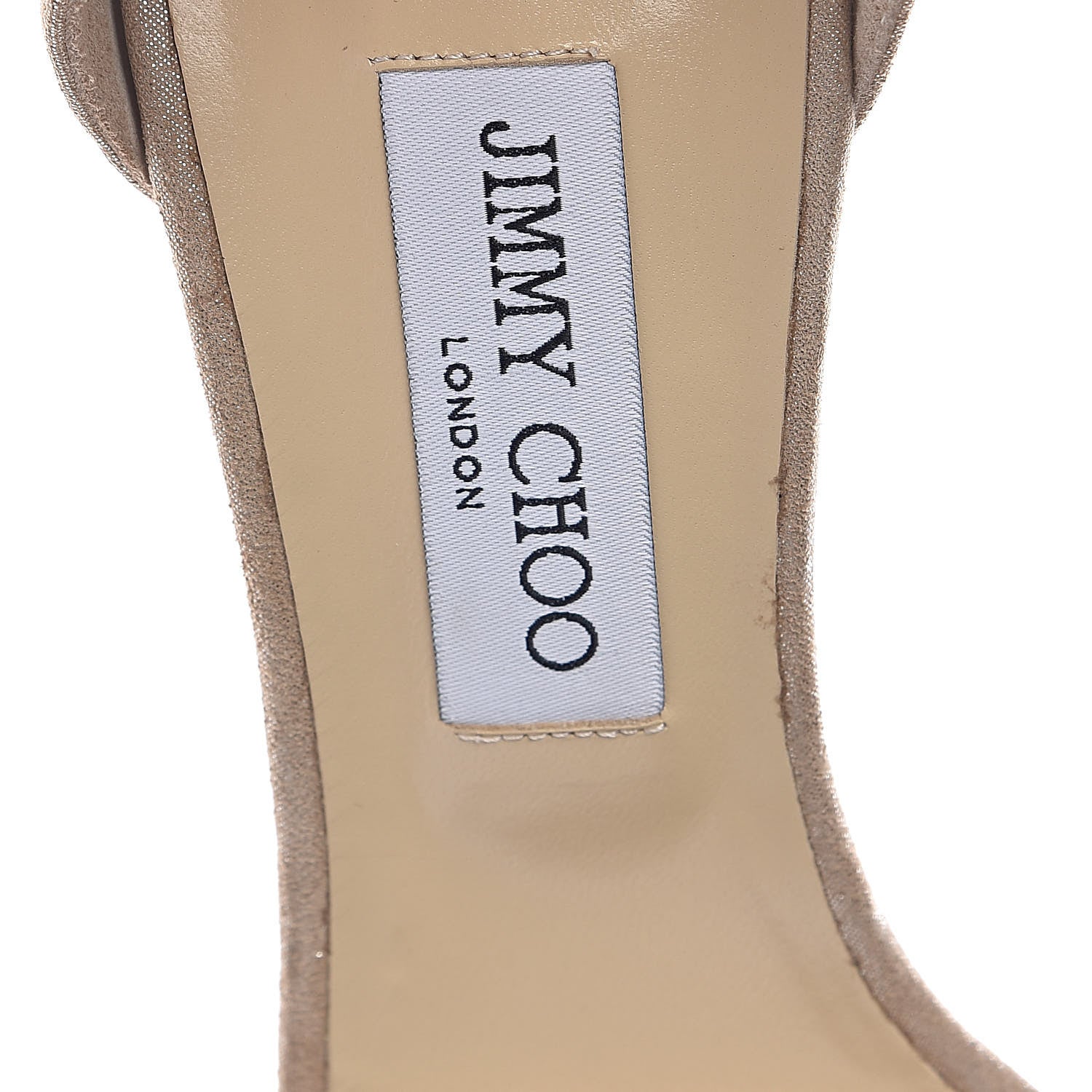 Jimmy Choo Shimmer Suede Viola 110 Pumps 40 Nude 10 of 10