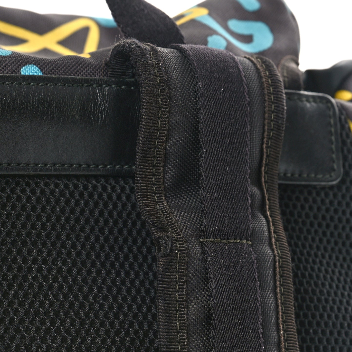Techno Canvas GucciGhost Double Buckle Backpack Black New Acquamarine