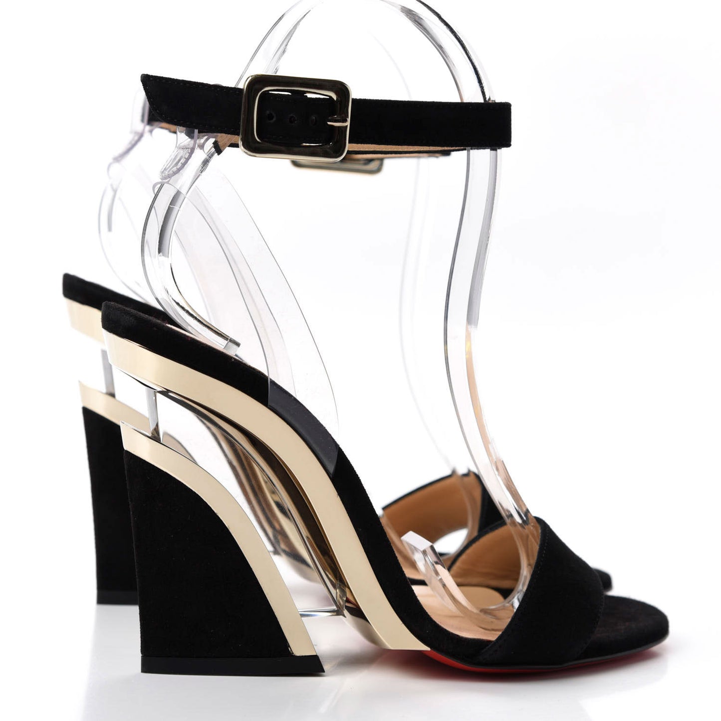Veau Velours PVC Levitallo 100 Sandals 37.5 Black