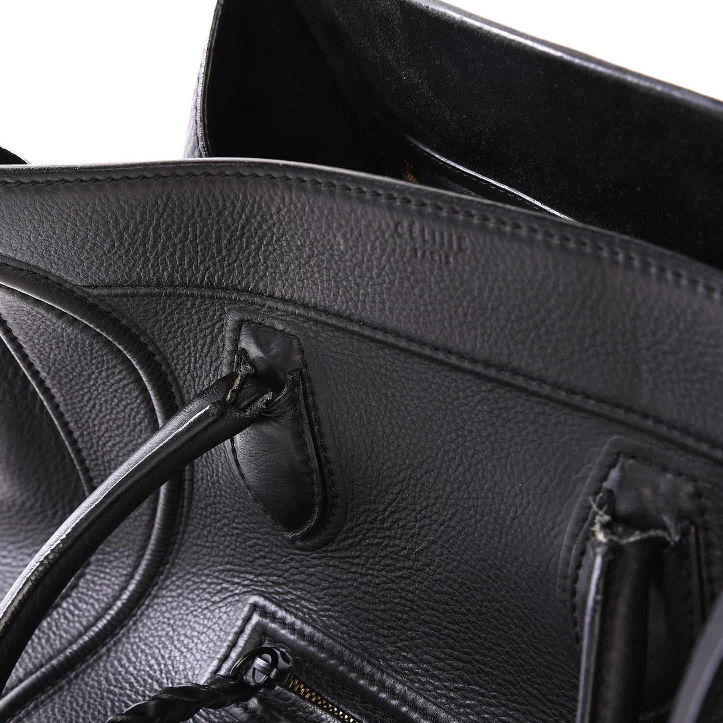 Supple Calfskin Medium Phantom Luggage Black