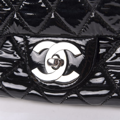 Chanel Patent Quilted Day Glo Flap Bag Black 12 of 13