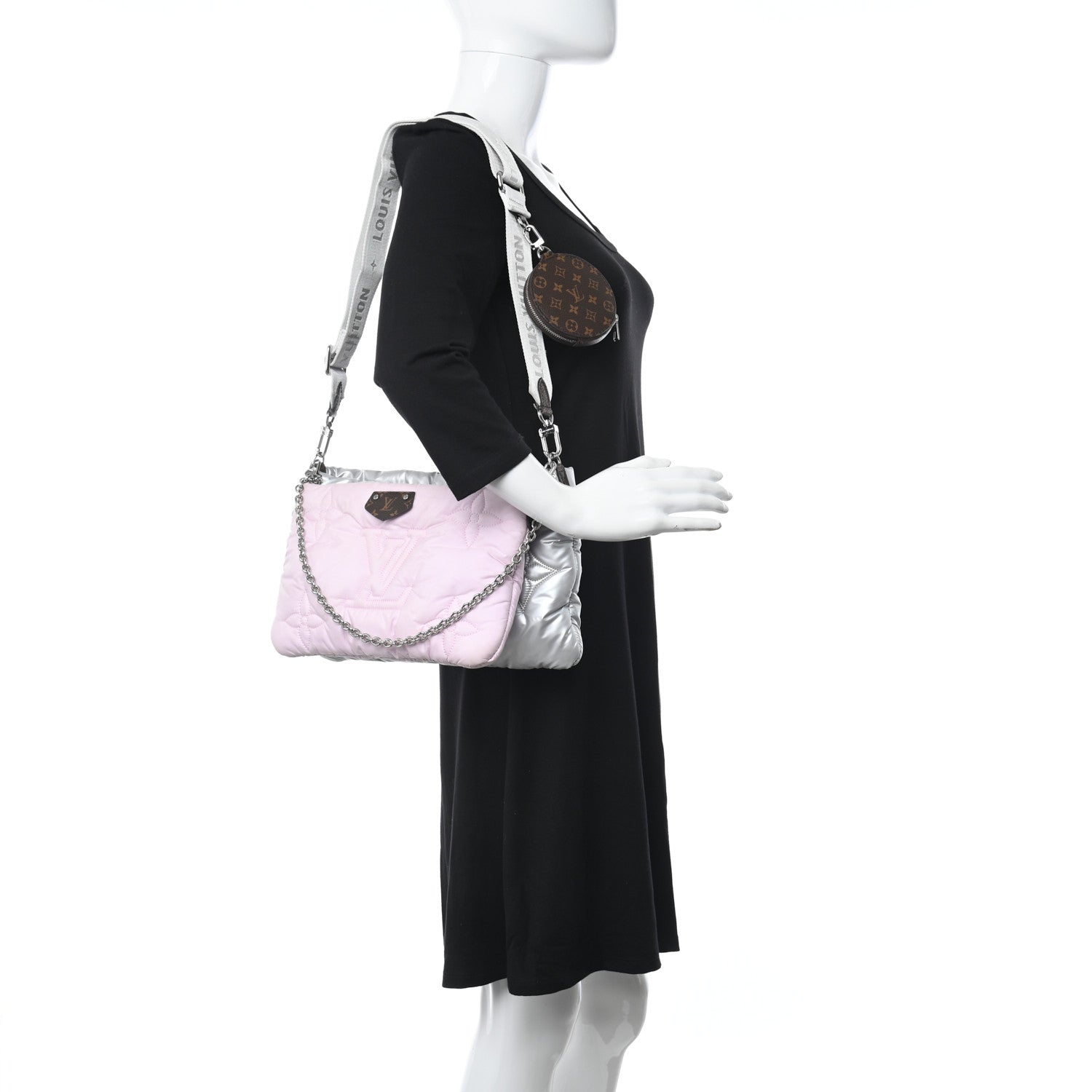 Louis Vuitton Econyl Monogram Pillow Maxi Multi Pochette Accessories Silver Pale Pink 2 of 14