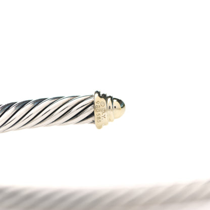 David Yurman Sterling Silver 14K Yellow Gold 5mm Cable Classics Bracelet 3 of 3