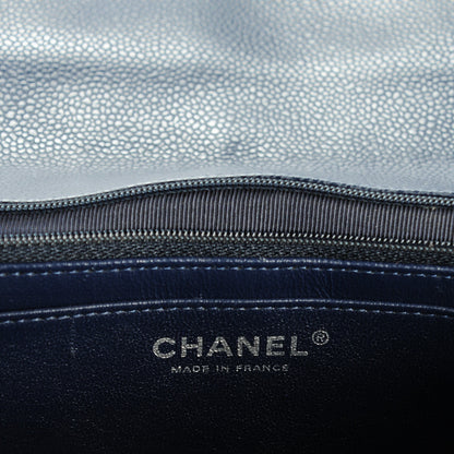 Chanel Caviar Jumbo Single Flap Navy Blue 7 of 8
