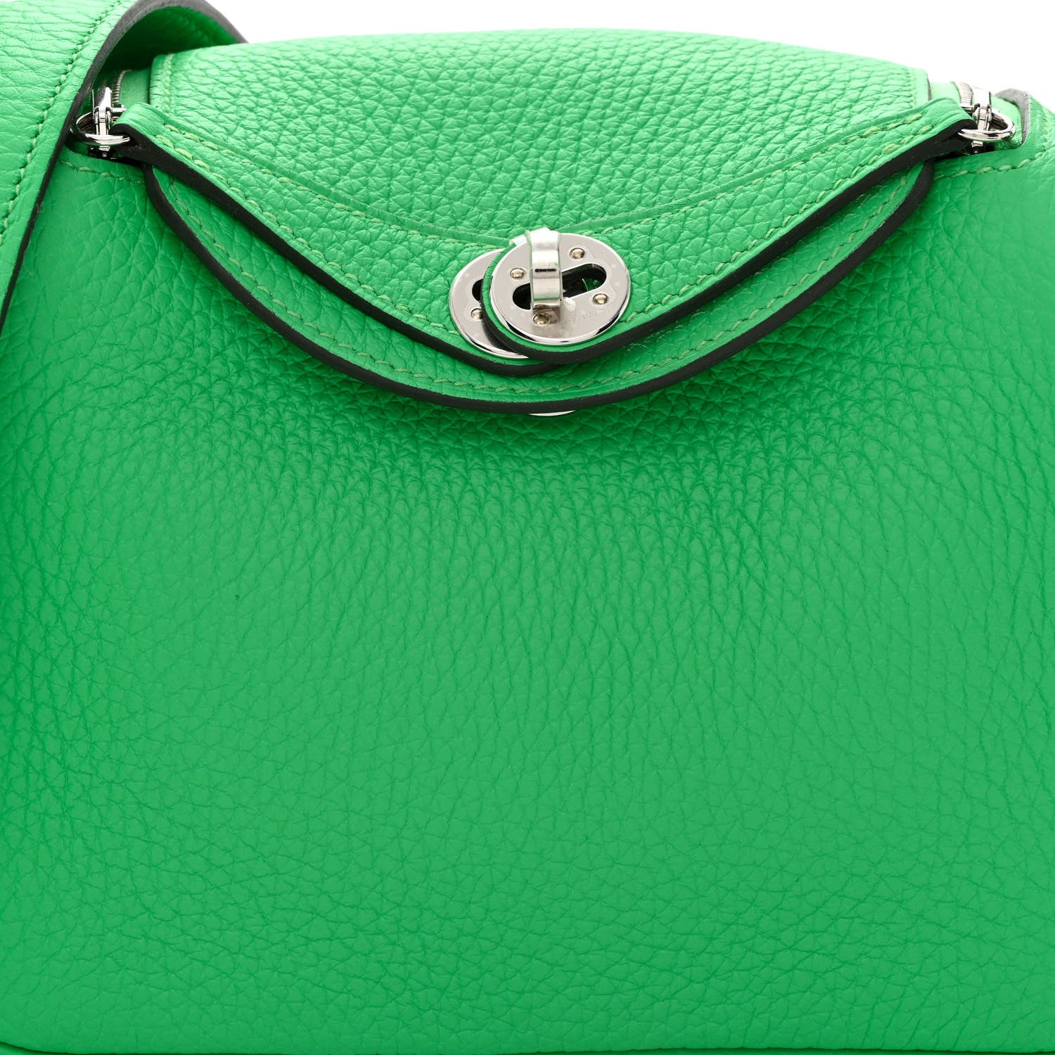 Hermes Taurillon Clemence Mini Lindy 20 Vert Comics 8 of 11