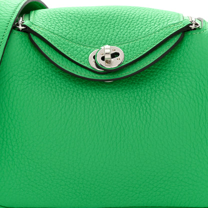 Hermes Taurillon Clemence Mini Lindy 20 Vert Comics 8 of 11